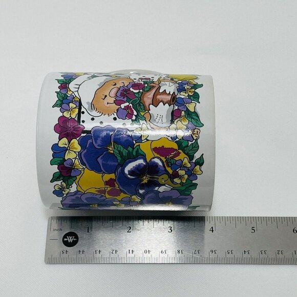 Vintage 1994 Suzy Zoo Mug Pansy For Thoughts Women Garden Gardener Flower Spring - Picture 11 of 11